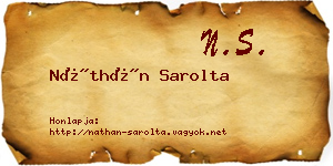 Náthán Sarolta névjegykártya
